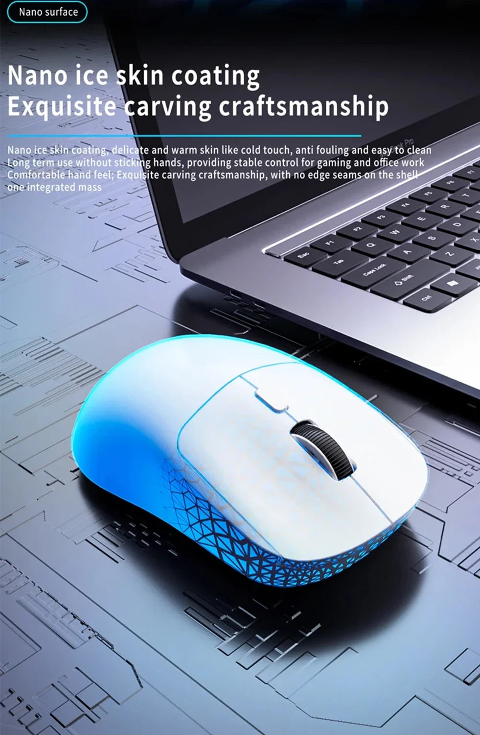 Wireless Mouse three-mode Silent Bluetooth Mice USB Rechargeable Ergonomic Portable Laptop Office Gaming Mouse