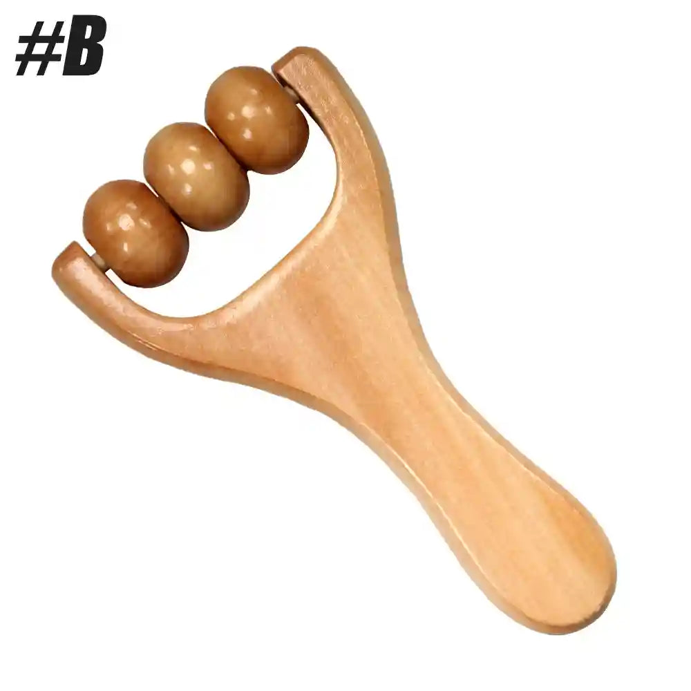 Wooden Face Massage Roller - Natural Lymphatic Drainage Tool by Tidesmit Massage Roller B Tidesmit