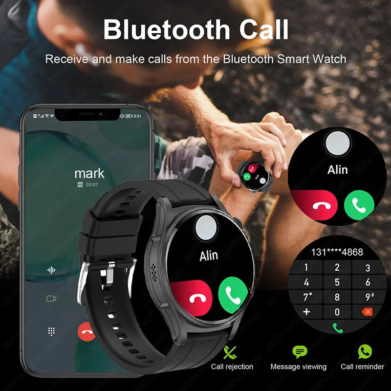 New NFC Smartwatch TWS Bluetooth Headset Two-In-One 1.39HD Display IP67 Waterproof Heart Rate Monitor Male Sports Smartwarch