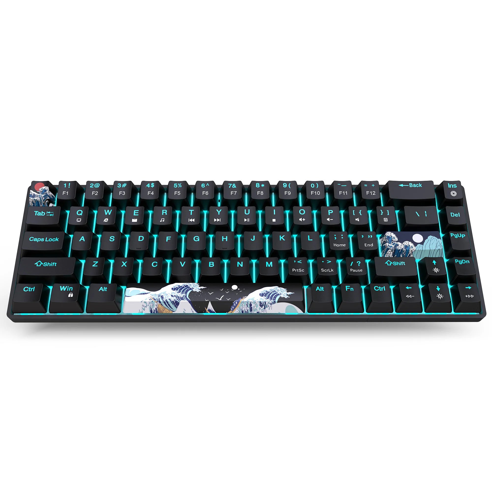 60% Gaming Mechanical Keyboard Ultra Compact Mini 68 Key with Blue Switches Wired Keyboard Anti-Ghosting Keys