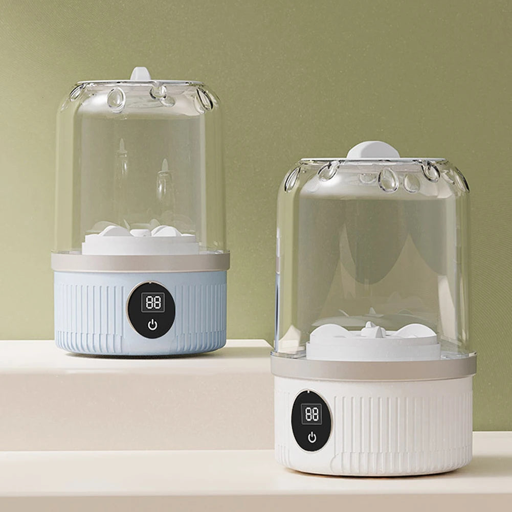 Tidesmit wireless portable mini washing machine for underwear and socks showing rechargeable compact cleaning design