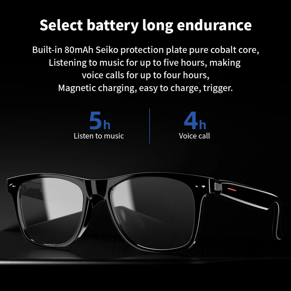 Camera Glasses With Audio Recording - Sport Smart Glasses for Outdoors Tidesmit