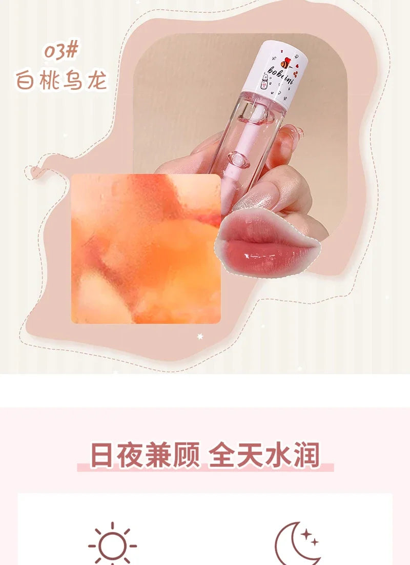 Peach Milk Lip Oil - Nourishing Moisturizing Lip Treatment Balm Lip Care Tidesmit