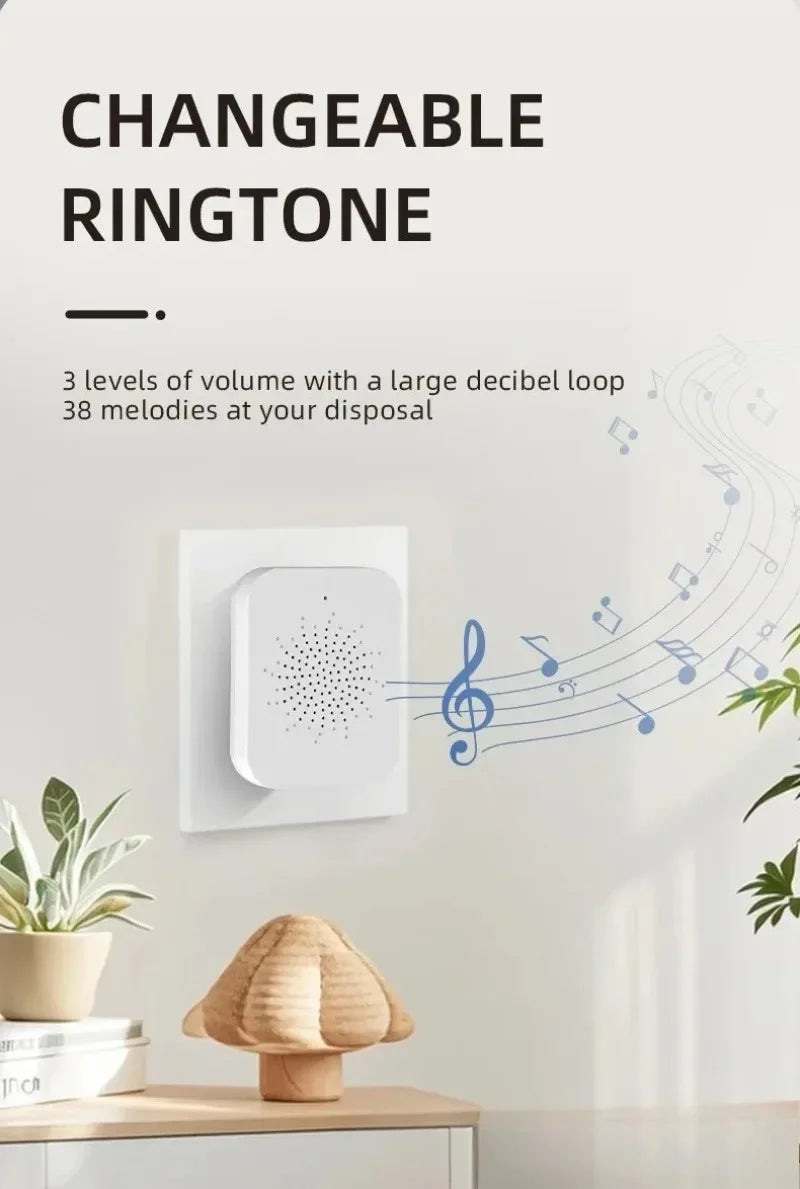 Tuya 1080P Doorbell Camera WIFI with Solar Cover 2-way Audio Intercom Video Motion Detect Waterproof Outdoor Wireless Doorbell