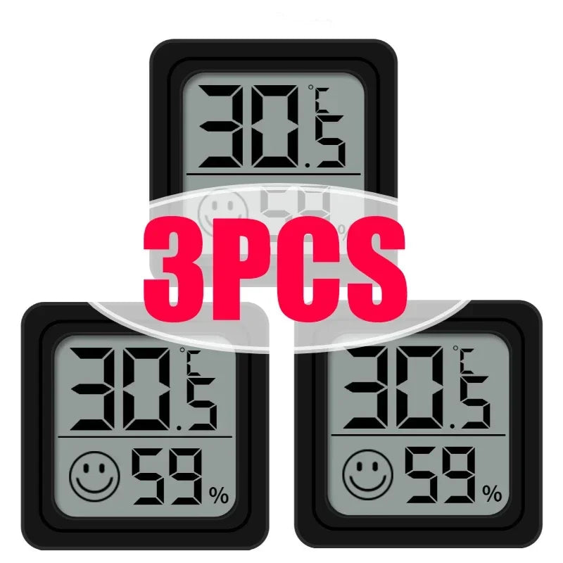 Tidesmit Digital Thermometer Hygrometer for Room Humidity Monitoring 3PCS-Black China Mainland Tidesmit