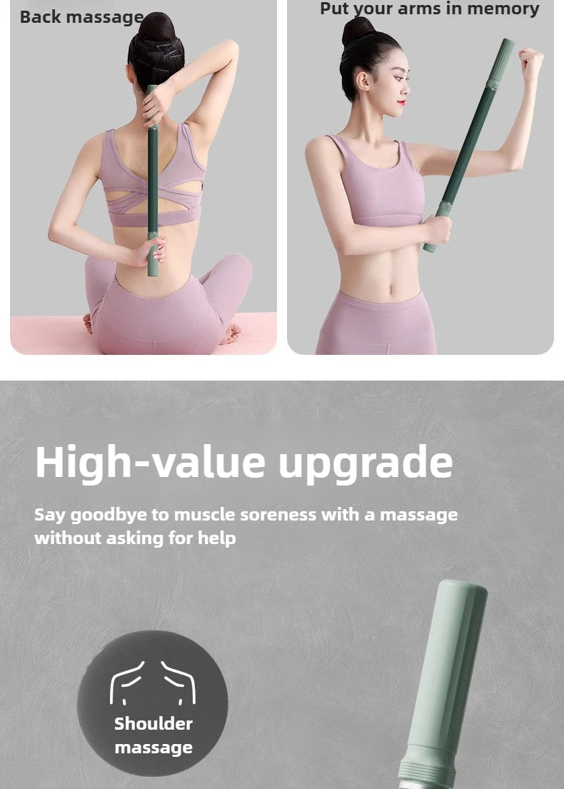Fascia Massage Roller Stick for Deep Muscle Relief - Green/Purple Fascia Gun Tidesmit