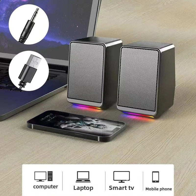 USB Gaming Speakers for Desktop PC and Laptop with RGB LED - Tidesmit Tidesmit