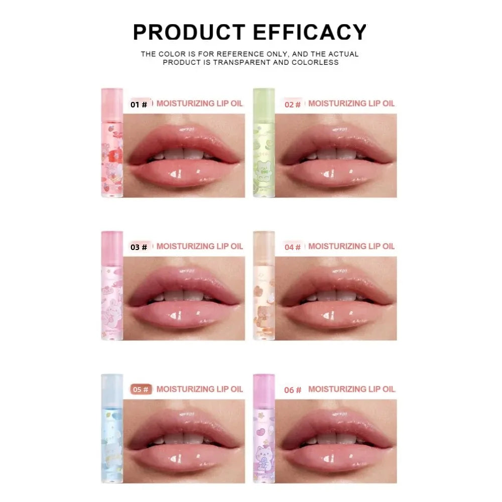 Hydrating Flower Lip Oil Set – 6-Piece Non-Stick Moisturizing Lip Treatment Lip Care Tidesmit