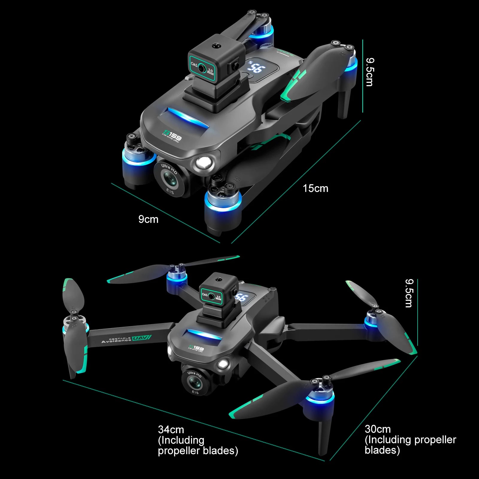 4K GPS Drone with Dual Camera and Remote Screen - Foldable Design Tidesmit