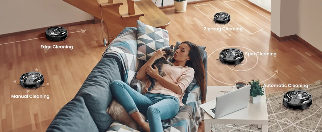 Lefant M320 robot vacuum with 6000Pa suction and carpet detection cleaning hardwood floors