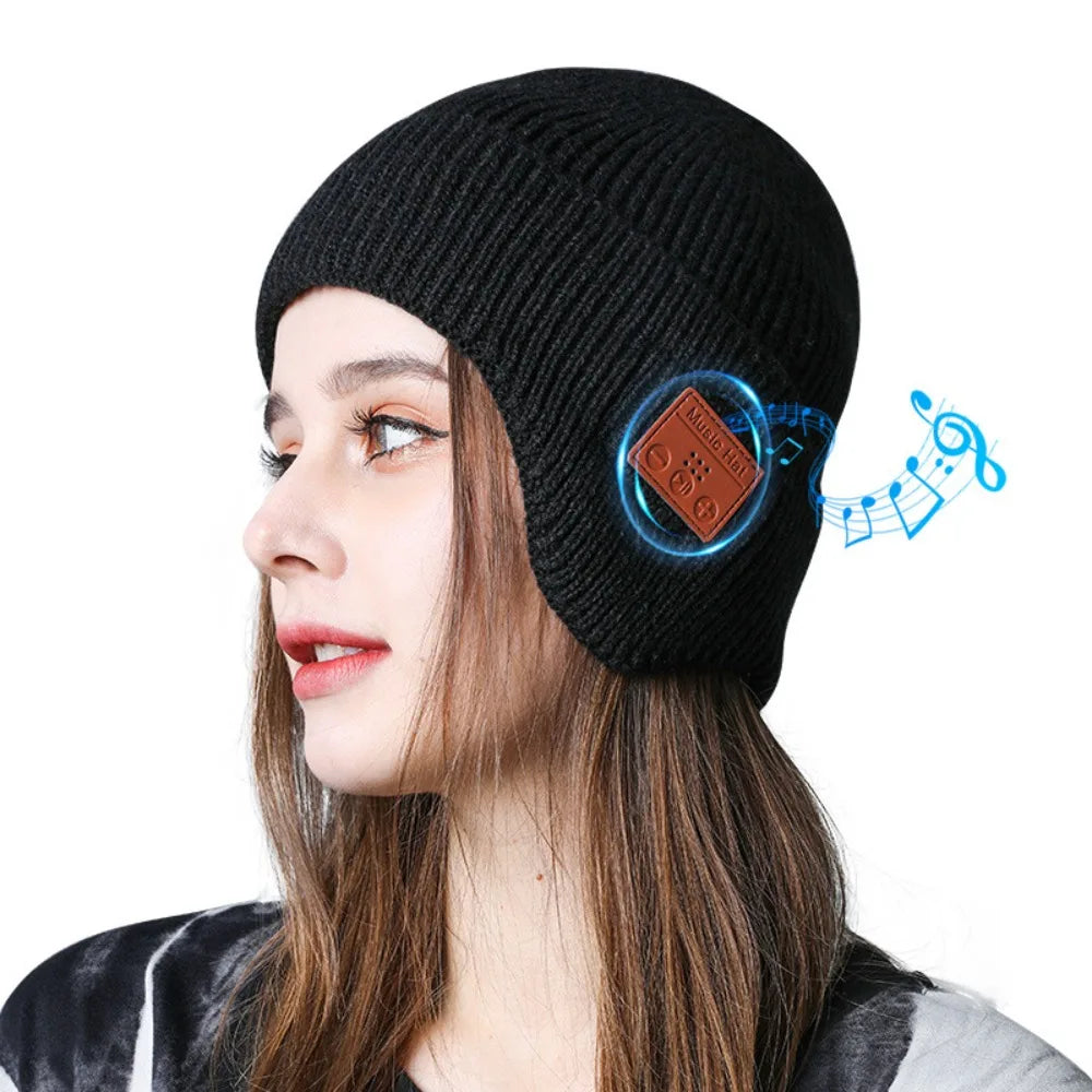 Bluetooth Beanie Hat with Stereo Speakers - Washable Wireless Headset Tidesmit