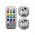 Wireless LED Car Interior Lights - Multi-Color Adhesive Set 2 Lamp 1 Controller Tidesmit