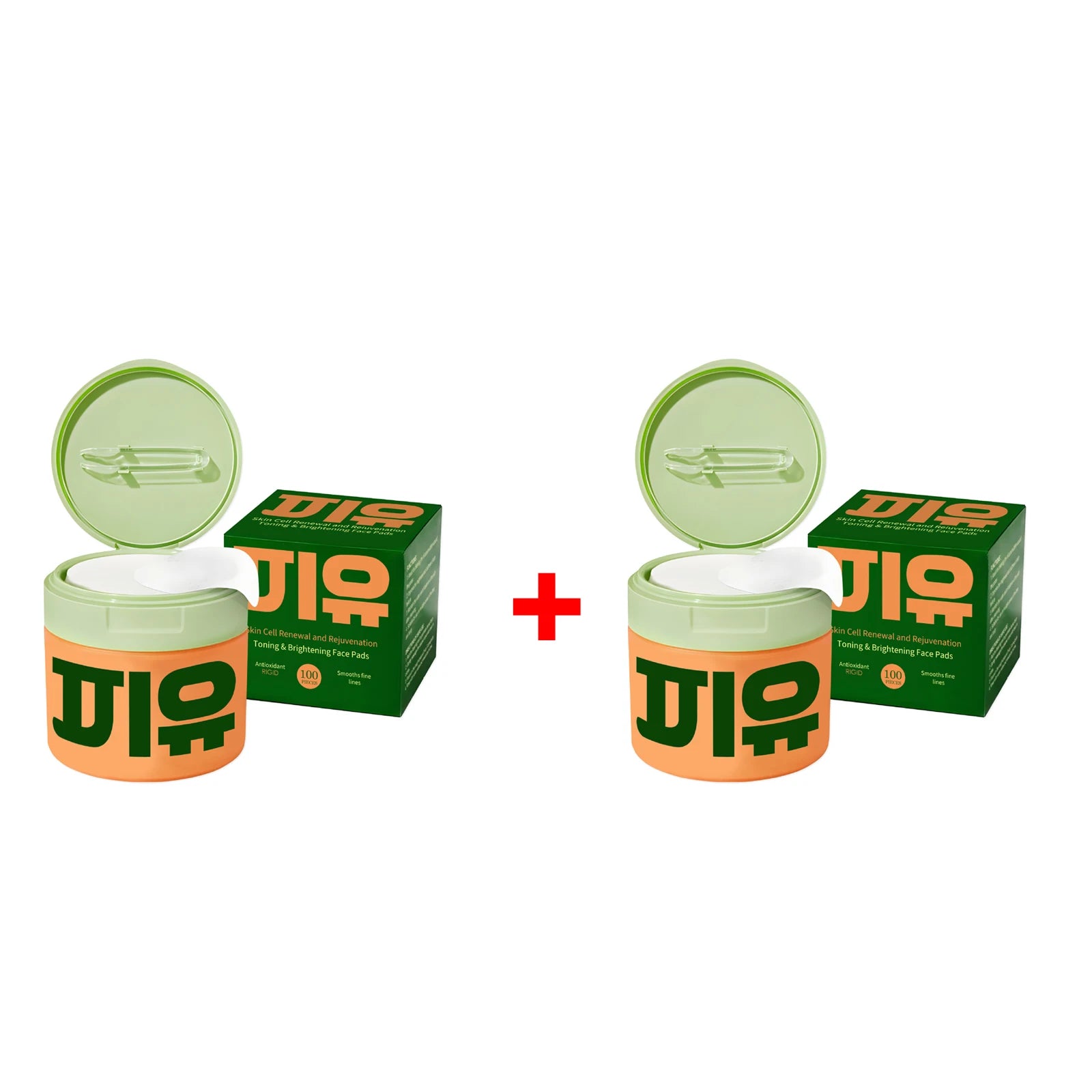 Centella Asiatica Cotton Pads | Gentle Acne Relief Toner Pads (100pcs) Scrubs Treatments 2 x 100pcs boxed Tidesmit