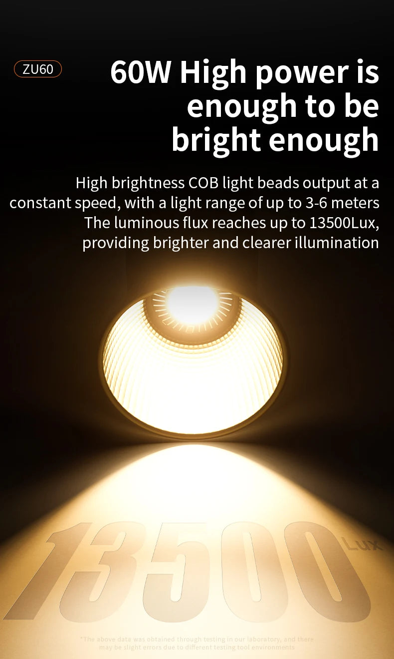 LED Video Light 60W-80W Bi-Color COB Studio Lamp for Content Creation Tidesmit