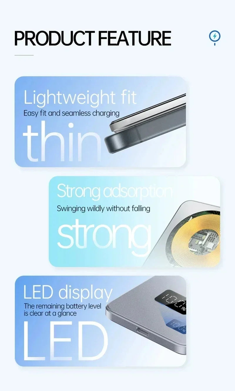 Magnetic Portable Charger 50000mAh - Fast Charging PD Power Bank Tidesmit