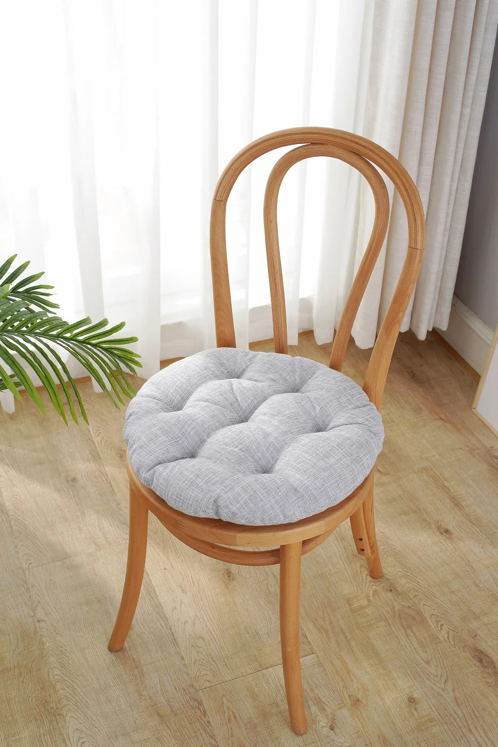 Thick Tufted Seat Cushion Natural Linen Round Floor Pillow Seating Cushion Home Décor Pouf for Meditation Yoga For Adult Kid Pad