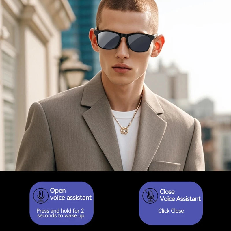 4K AI Smart Glasses with Camera - Black | VR Mixed Reality Tech Tidesmit