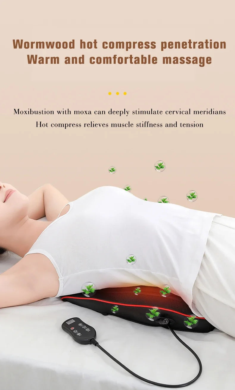 Shiatsu Neck and Back Massager with Heat and Airbag Therapy Relaxation Treatment Tidesmit