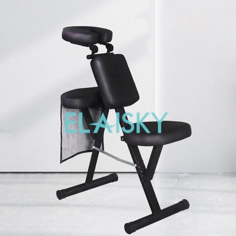 Portable Massage Chair - Foldable Deep Tissue Treatment Table (Black) Massage Chairs Tidesmit