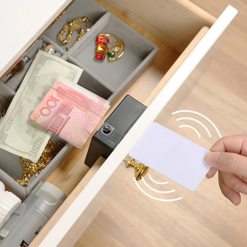 1/4 Pieces Smart Drawer Induction Cabinet Lock RFID Card Smart Electronic Lock Wardrobe Furniture Sauna Cabinet Locker Lock