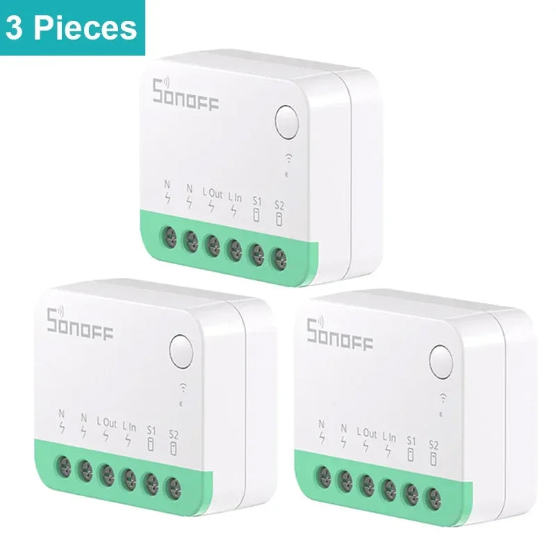 Matter Smart Switch - WiFi Home Automation Module for Energy Saving 3PCS MINIR4M Tidesmit