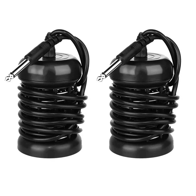 Two black ionic detox foot bath array heads with cables for professional spa or home cleanse relaxation.