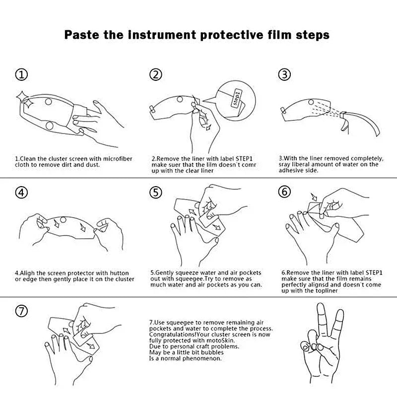 Motorcycle Screen Protector for Kawasaki - 9H Hardened Anti-Scratch Film Tidesmit