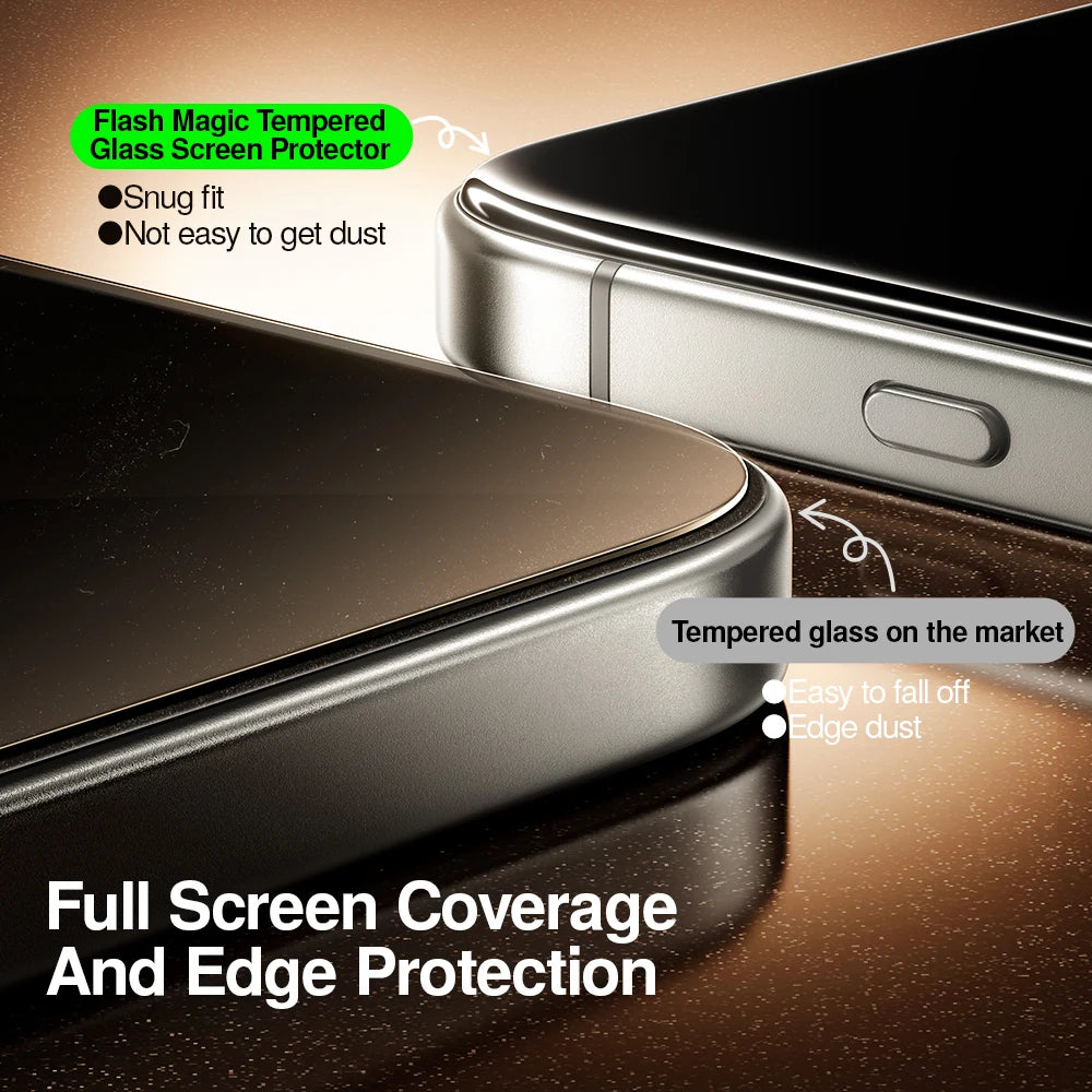 SmartDevil 1/2 PCS Dust-free Box Screen Protector for iPhone 17 Pro Max 17 Pro HD Tempered Glass Film for iPhone 17 Anti-scratch AE Tidesmit