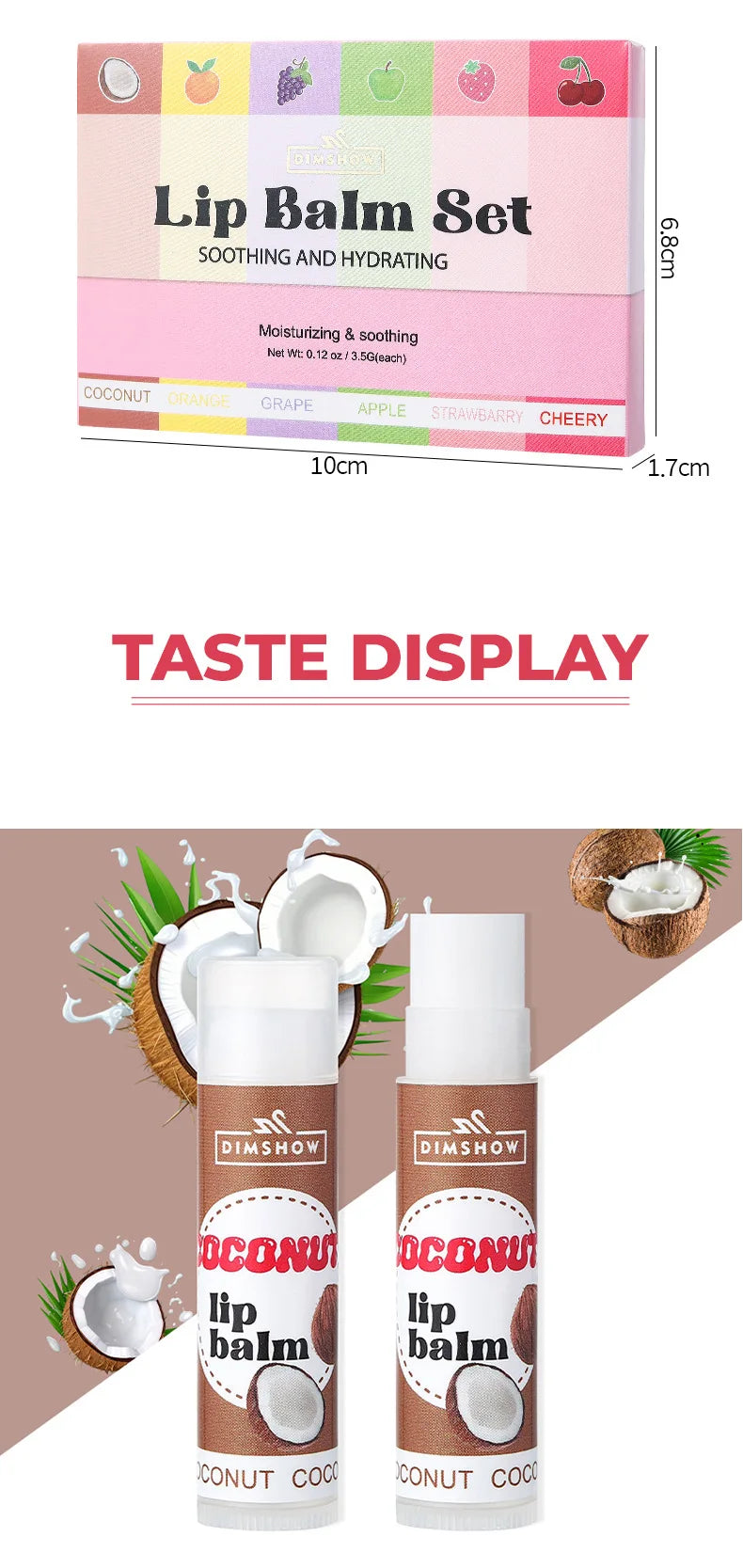Fruit Moisturizing Lip Mask Set - Nourishing Lip Treatment for Dry Lips Lip Care Tidesmit