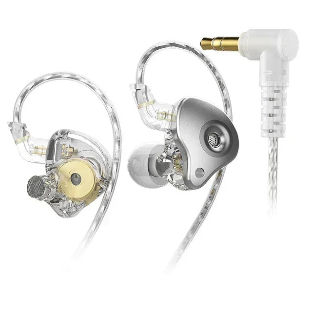 Tidesmit HiFi In-Ear Monitors with Dynamic Bass & Noise Cancellation VENUS-Silver-NO MIC Tidesmit