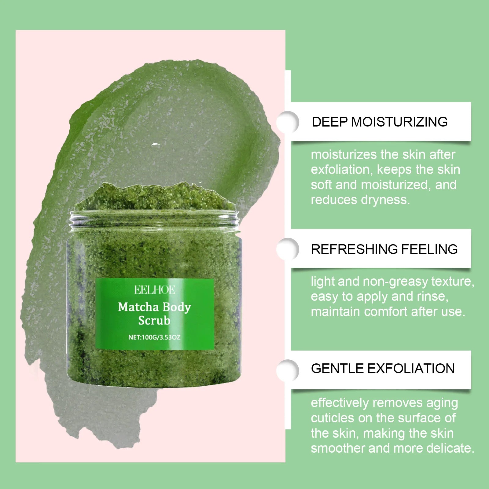 Matcha Sea Salt Body Scrub | Natural Exfoliation for Smooth Skin | 200g Scrubs Treatments Tidesmit