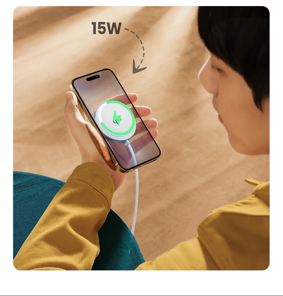 Wireless Charger for iPhone 16: Qi2 Certified MagSafe Compatible Pad Tidesmit