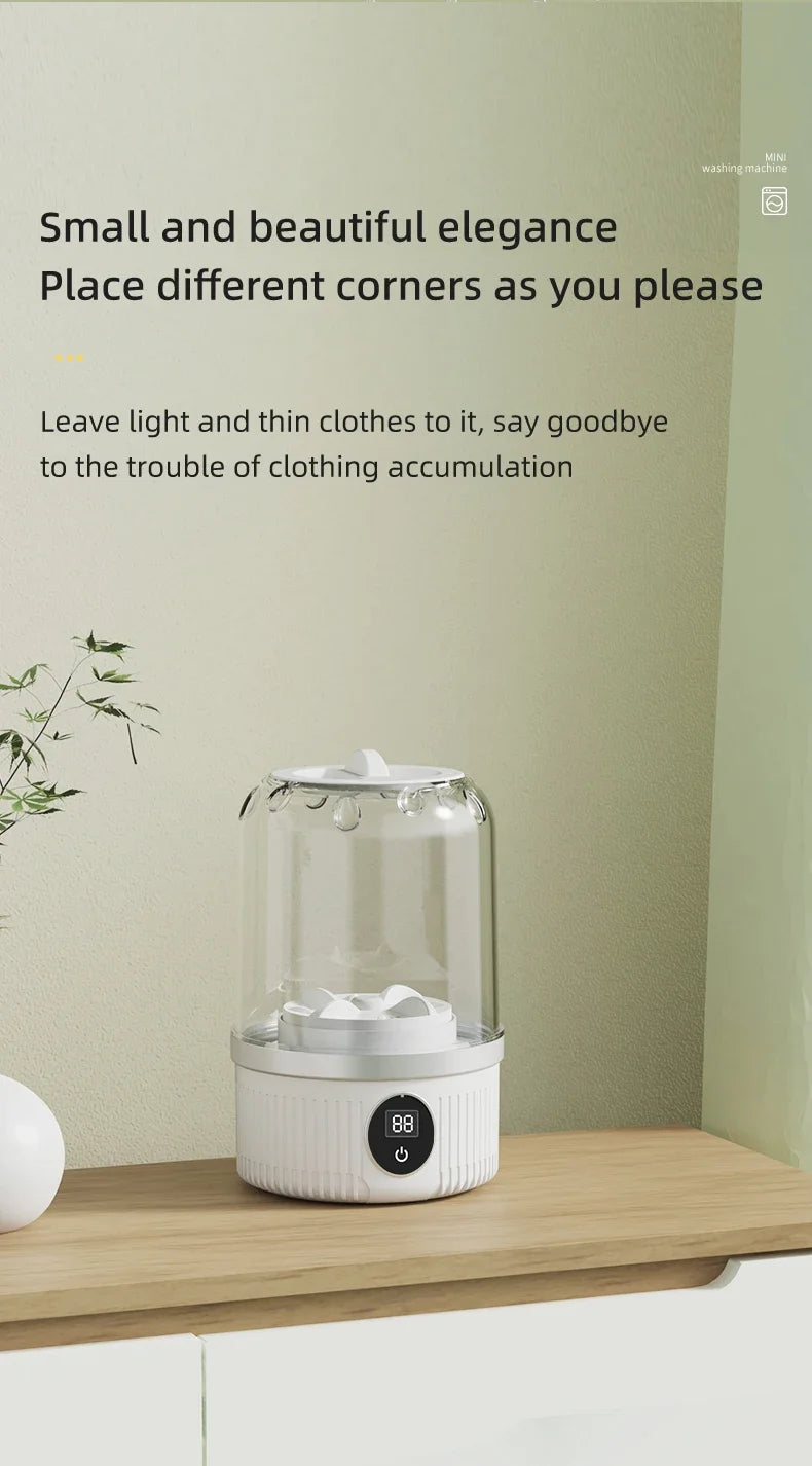 Tidesmit portable electric washing cup for underwear and socks with wireless charging, compact laundry solution view