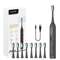 Mornwell T38 Electric Sonic Toothbrush USB Charge Rechargeable Waterproof Electronic Tooth Brushes 8 Replacement Heads Adult