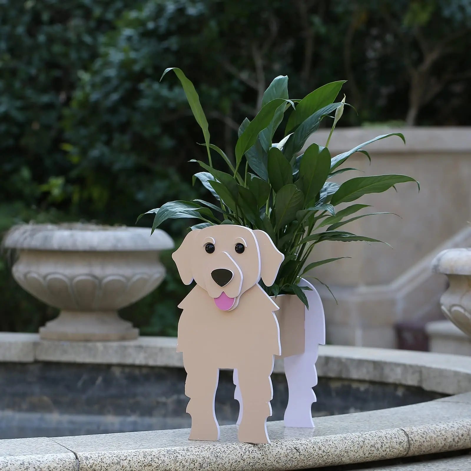 Cute Animal DIY Flower Planter PVC Pet Dog Potted Garden Yard Decoration Plant Container Holder Decor Garden Flower Pots  Orname