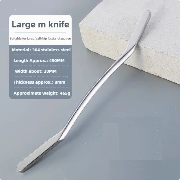 Gua Sha Stainless Steel Muscle Recovery Tool for Deep Tissue Massage Fascia Gun L Tidesmit