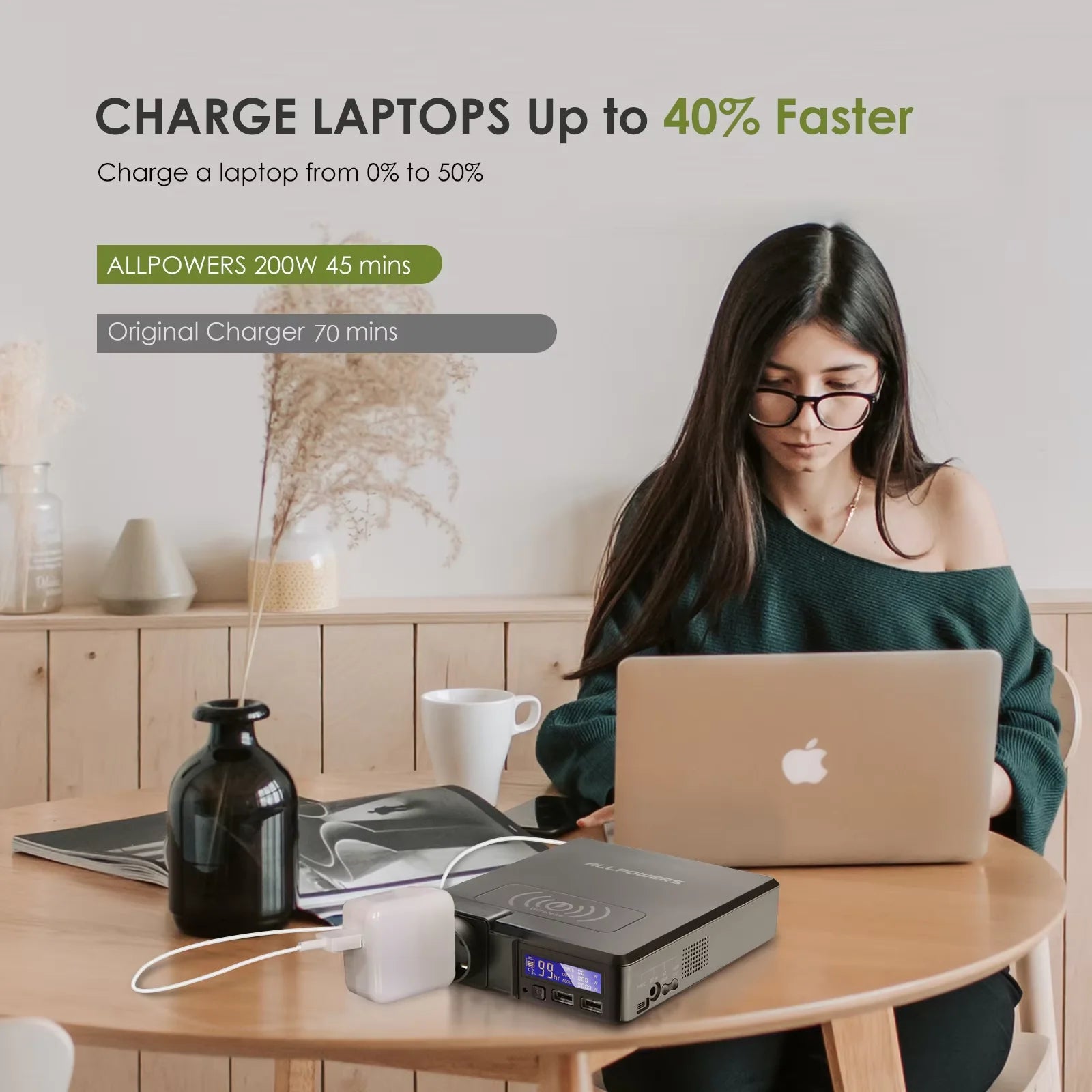 Portable Power Station 154Wh with Fast Charging PD Power Delivery Tidesmit