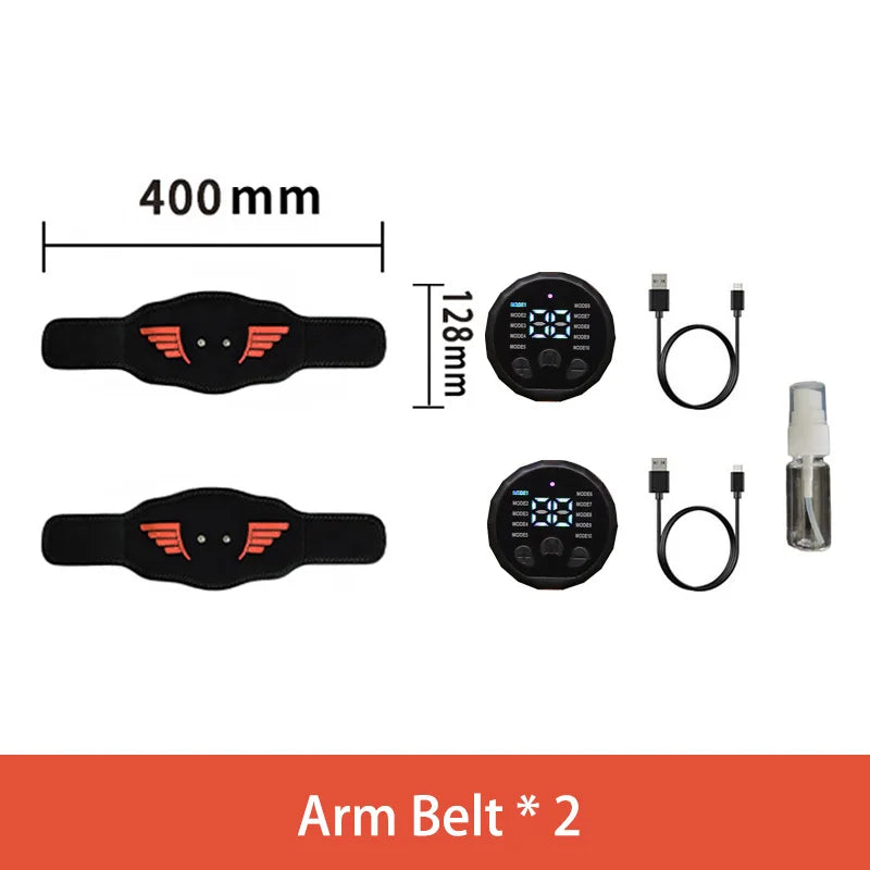 Abdominal Toning Belt EMS Muscle Stimulator for Effective Home Fitness Relaxation Treatment 2Arm Belt Tidesmit