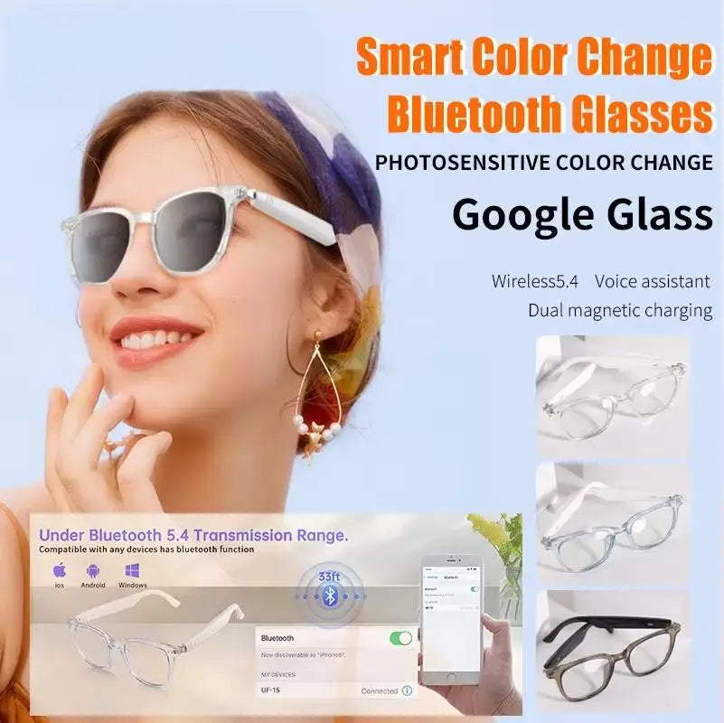 Tidesmit Bluetooth Smart Glasses with Spatial Audio - Waterproof Design Tidesmit