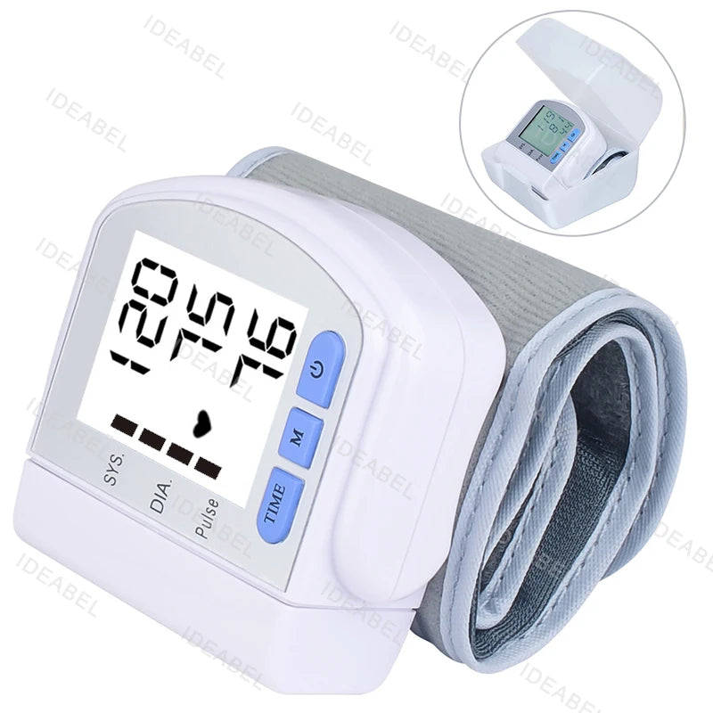 Blood Pressure Monitor Heart Beat Rate Pulse Meter Digitlal Tensiometro Health Medical BP Sphygmomanometer Wrist cuff Digital