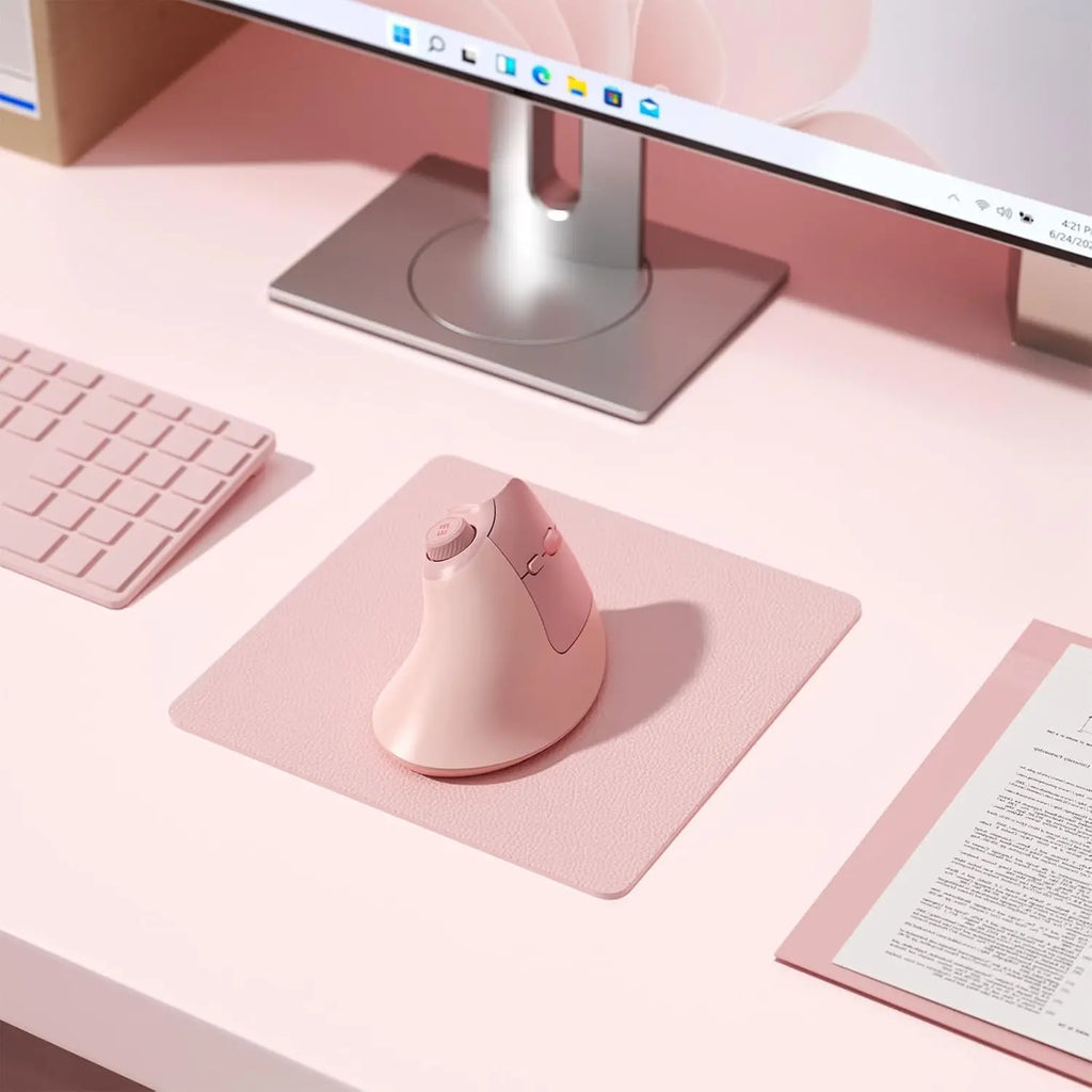 Seenda Ergonomic Bluetooth Wireless Mouse with Volume knob Quiet clicks Rechargeable Vertical USB Mouse for Mac Windows PC