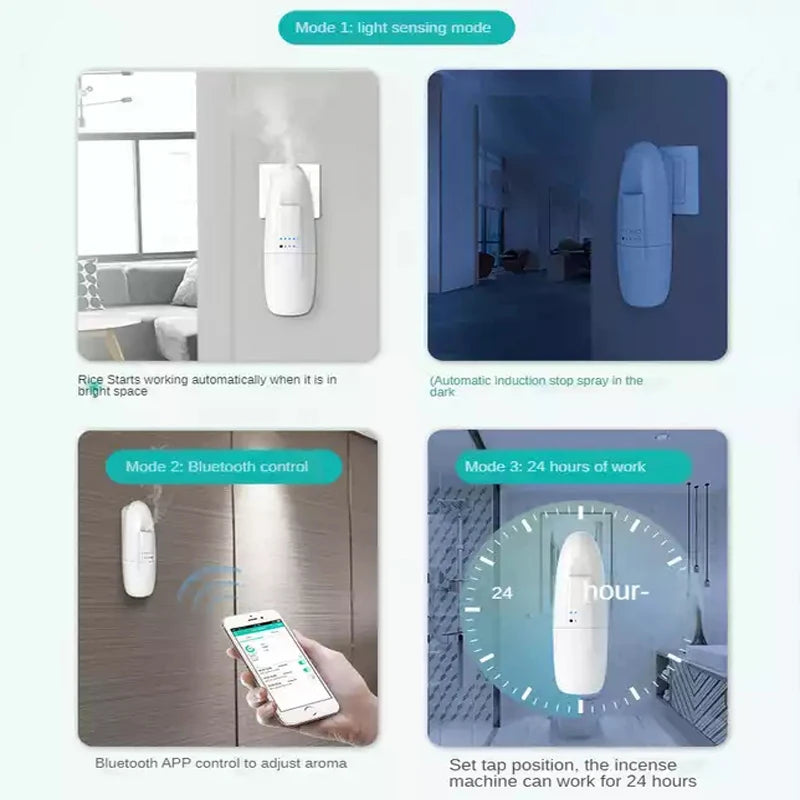 Wall-Mounted Aroma Diffuser Waterless Electric Fragrance Machine Bluetooth Control Essential Oil Home Scent Diffuser Machine