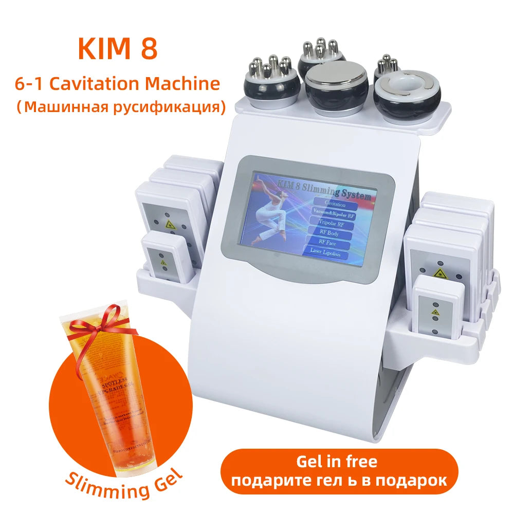 Ultrasonic Cavitation 6-in-1 Body Slimming Device - Tidesmit Body Shaping Massage Equipment WHITE Tidesmit
