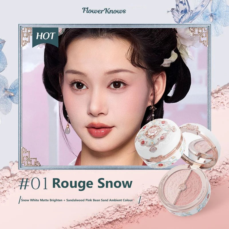 Tidesmit Flower Knows Strawberry Rococo embossed blusher swatch showing smooth long-lasting face makeup texture