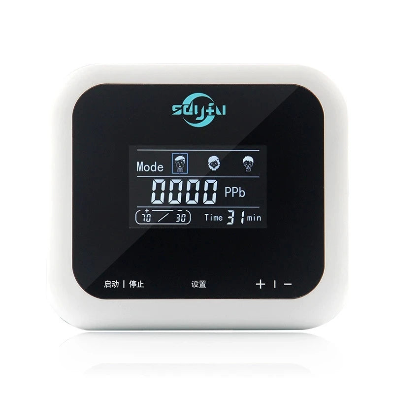 White digital ionic detox foot spa control unit with LCD display for home wellness and aqua therapy.