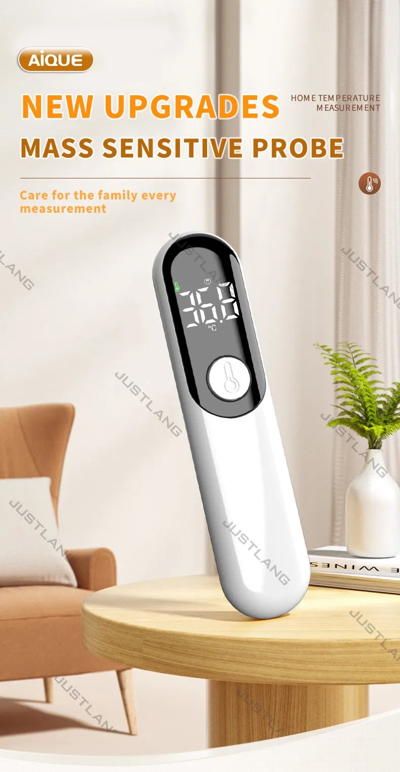JUSTLANG Forehead Digital Thermometer LED Non Contact Infrared Medical Thermometer Body Temperature Fever for Baby Adults