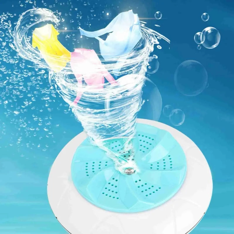 Tidesmit mini portable ultrasound turbo washing machine for compact laundry and travel, front view.