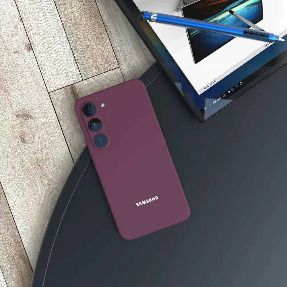 Samsung Galaxy S25 FE Liquid Silicone Case – Shock-Absorbing Drop Protection Burgundy Tidesmit