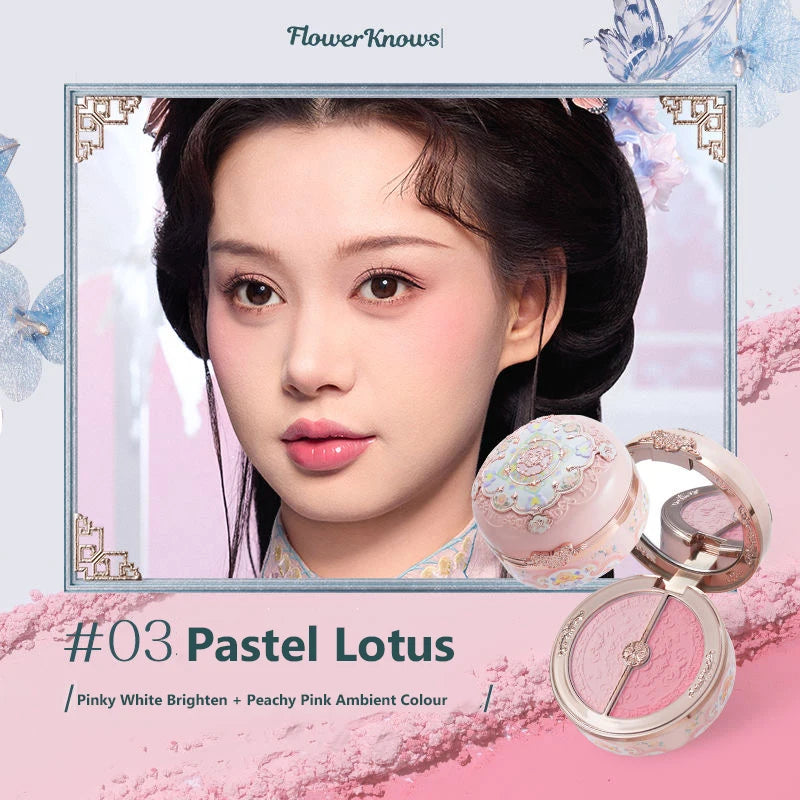 Tidesmit Strawberry Rococo embossed blush powder showing texture detail for long-lasting smooth face makeup