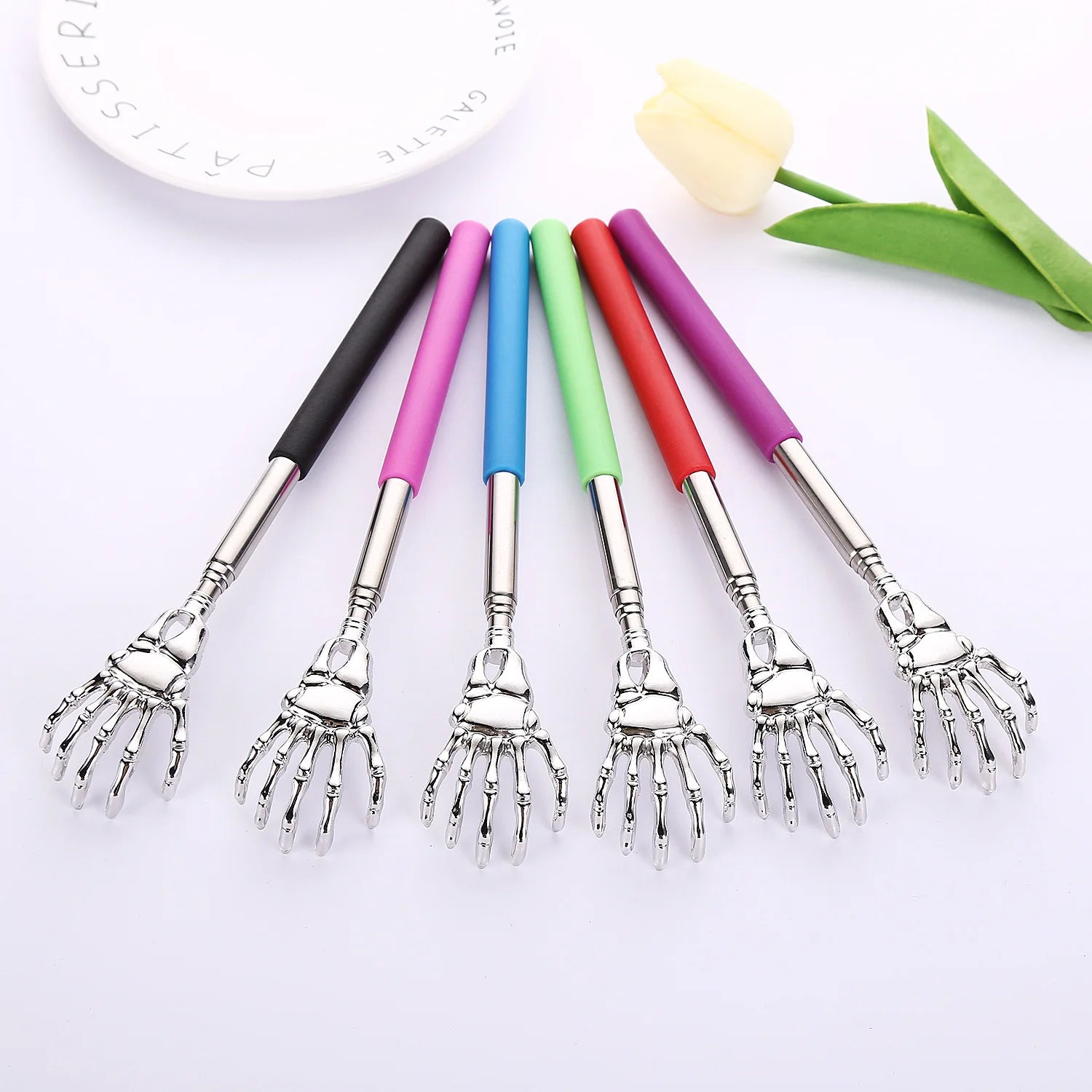 Portable Telescopic Back Scratcher - Stainless Steel Extendable Tool Back Massage Instrument Tidesmit